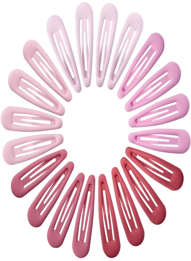 Cptots Small Hair Barrettes For Women No Slip Metal Snap Clips For Thin And Fine Hair,Matte Multiple Pink,20 PCS,1.97 x 0.5 Inch. - Image 1